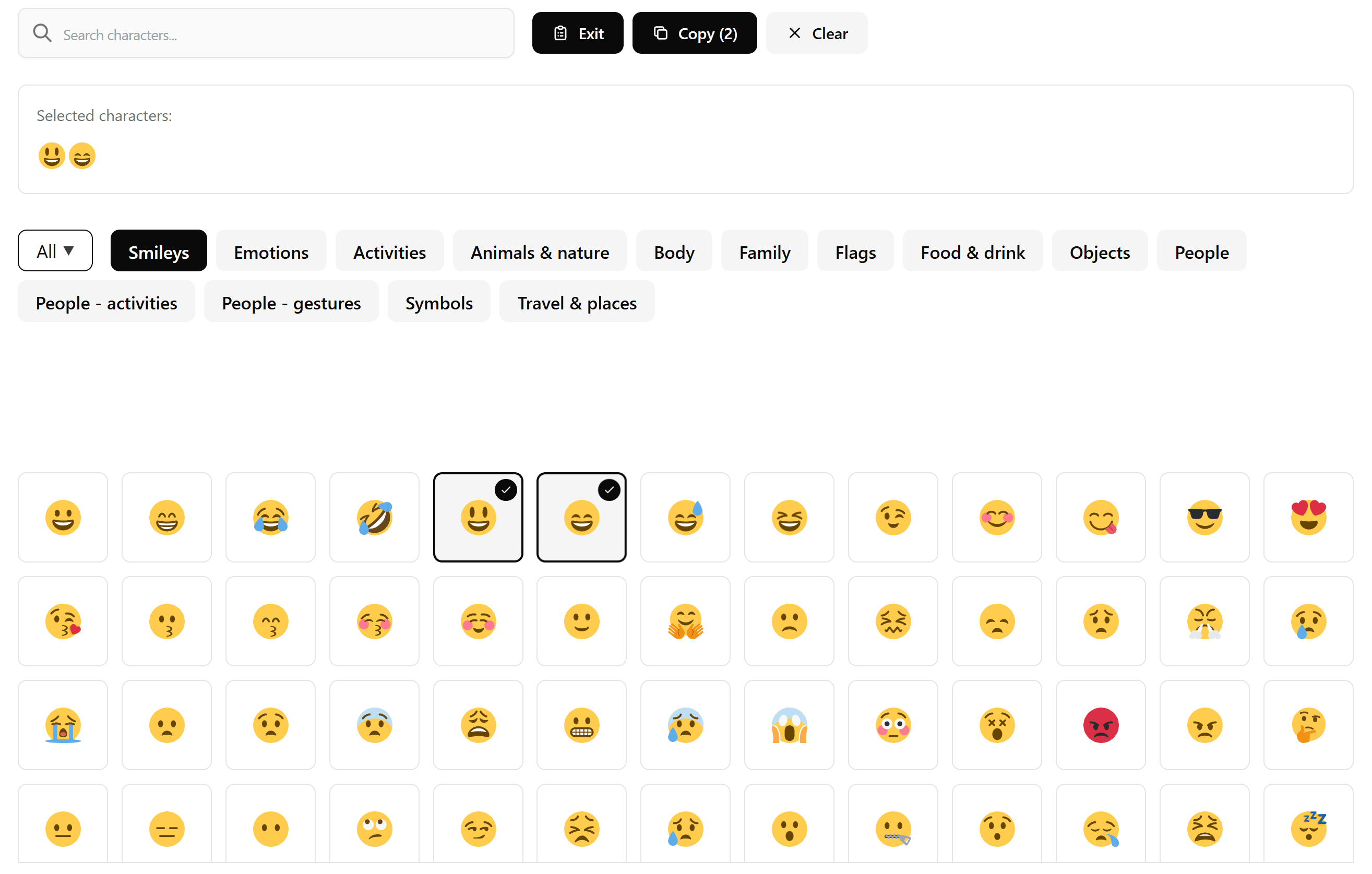 emoji copy and paste