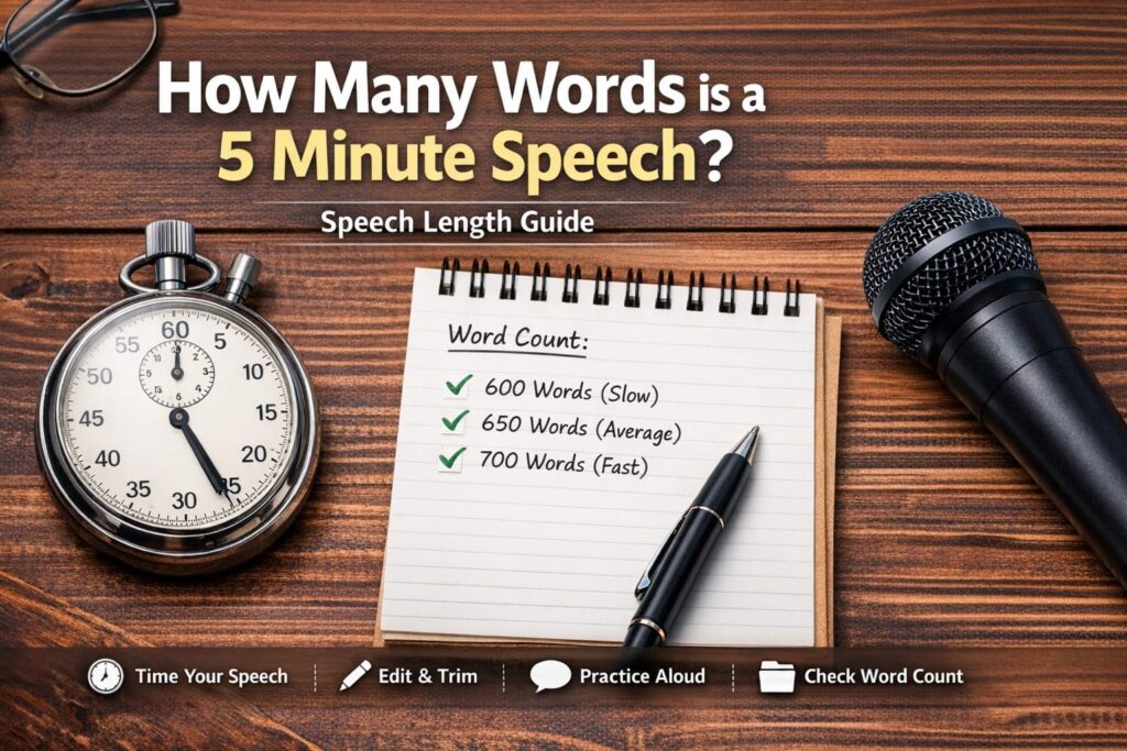 How Many Words is a 5 Minute Speech? Length & Pacing Guide