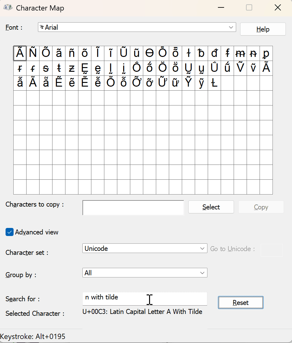 type ñ in laptop Windows 11 without numpad