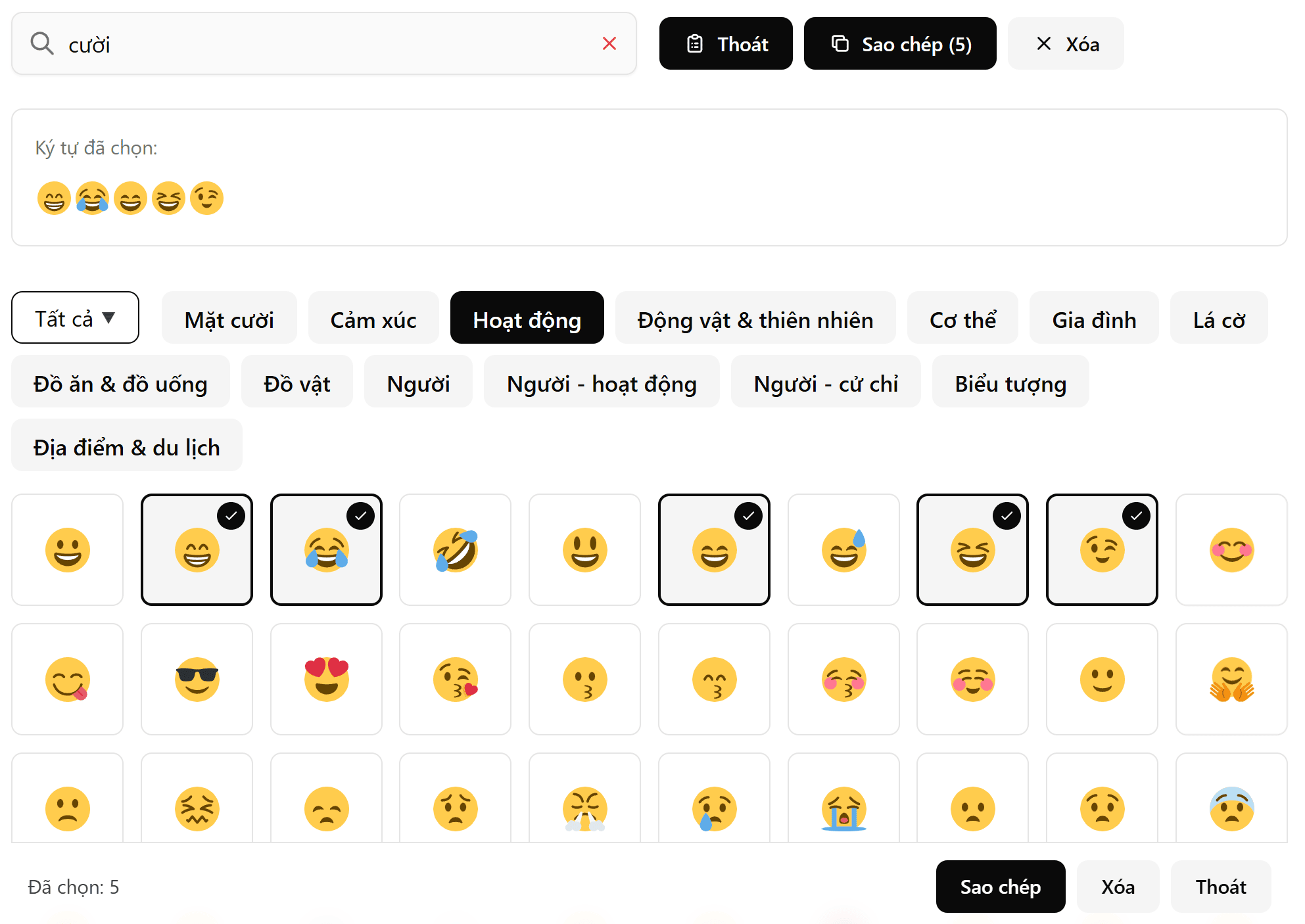 kho icon facebook và emoji mạng xã hội