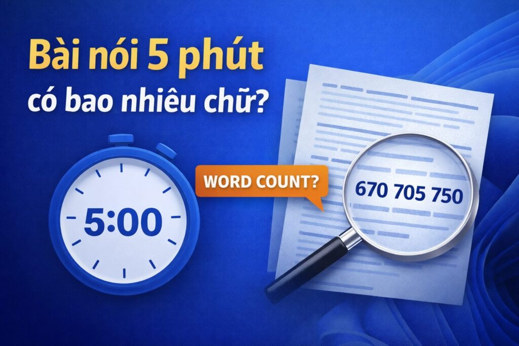 Bài nói 5 phút bao nhiêu chữ là vừa? Mẹo căn thời gian chuẩn