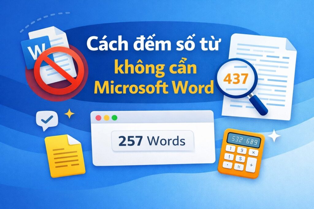 Cách đếm số từ không cần Word
