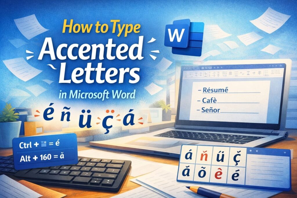 How to type accented letters in Microsoft Word